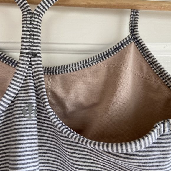 lululemon Yoga Top, Grey/White Stripe, XS/S - Picture 3 of 3